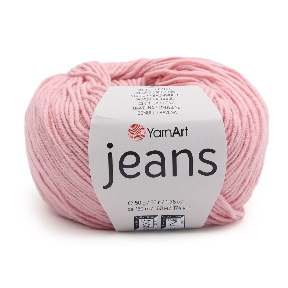 Пряжа YarnArt (ЯрнАрт) Jeans / уп.10 мот. по 50 г, 160 м, 83 пудровый