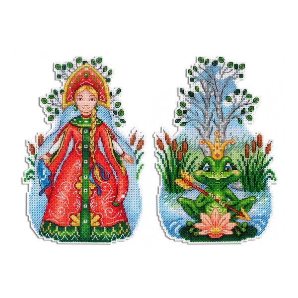 Набор для вышивания нитками МП Студия, Царевна-лягушка 19х13см