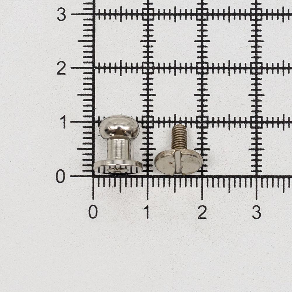 Винт кобурный металл ⌀7,5 мм никель мет, 20 шт