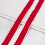 Тесьма (лента) окантовочная 28 мм / 91.44 метра, 5.075 г/пог.м, декоративная, 01 красный, 3Al360