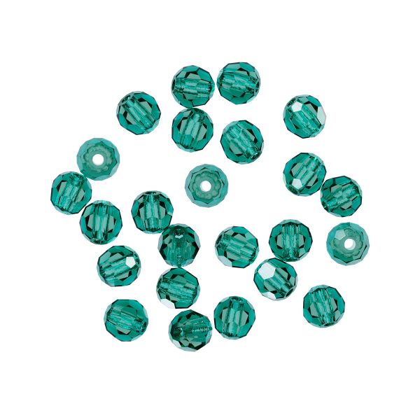 Бусины стекло ⌀4 мм, 24 шт, темно-зеленый/emerald, Preciosa 451-19-602