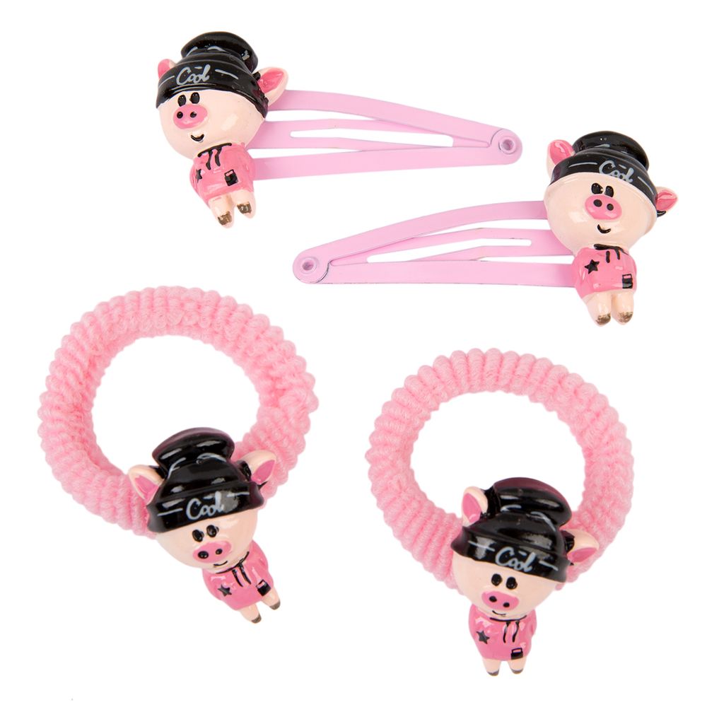 Набор аксессуаров для волос 20 шт (5х4 шт), №04 свинки, Cherry Mary S6208