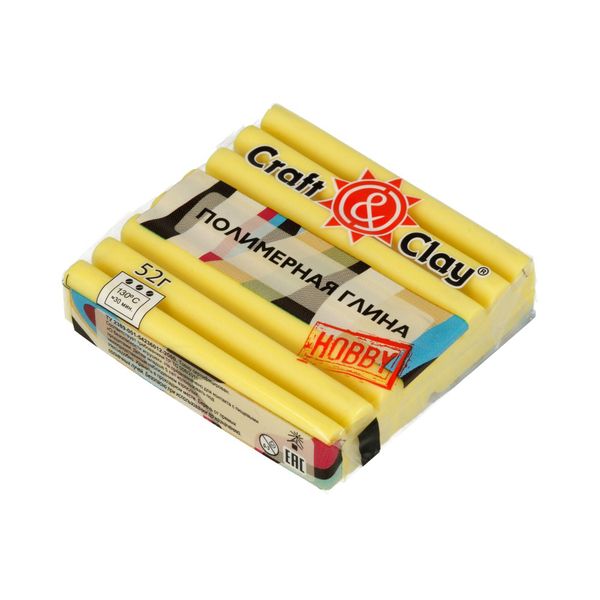 Полимерная глина гламур 52 г, 1506 желтый, Craft&Clay CCH