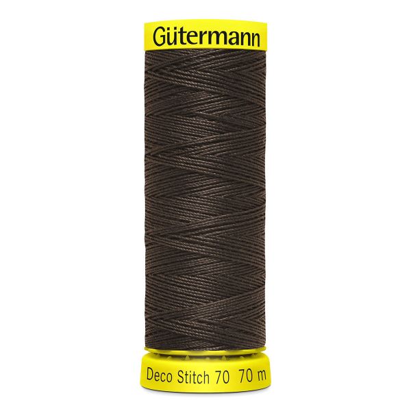Нитки отделочные Gutermann Deco Stitch 70, 70м, 696 т.шоколад, 5 катушек