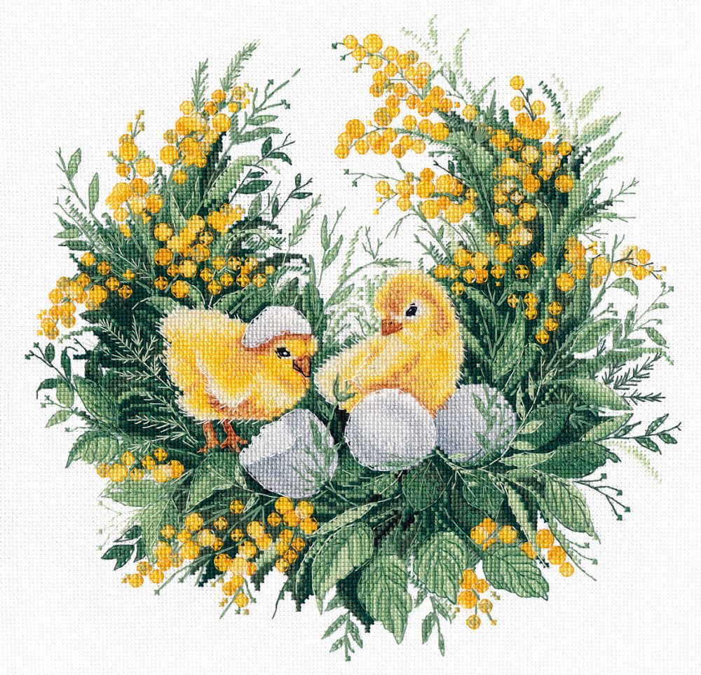 Набор для вышивания нитками Овен, Весенний сюжет 26х26 см Набор для вышивания нитками Овен, Весенний сюжет 26х26 см