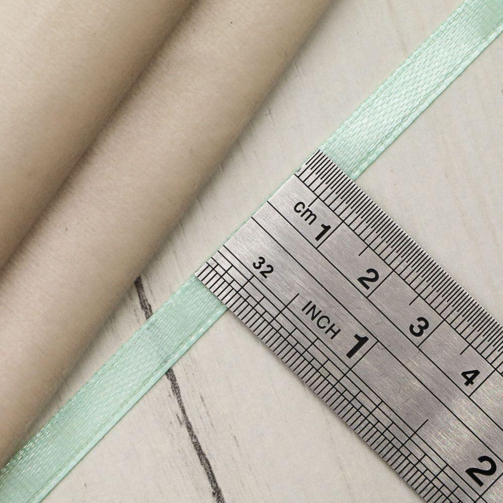 Лента атласная 1-сторонняя 6.0 мм / 22.86±1 метров, 097 св. бирюзовый, Globus