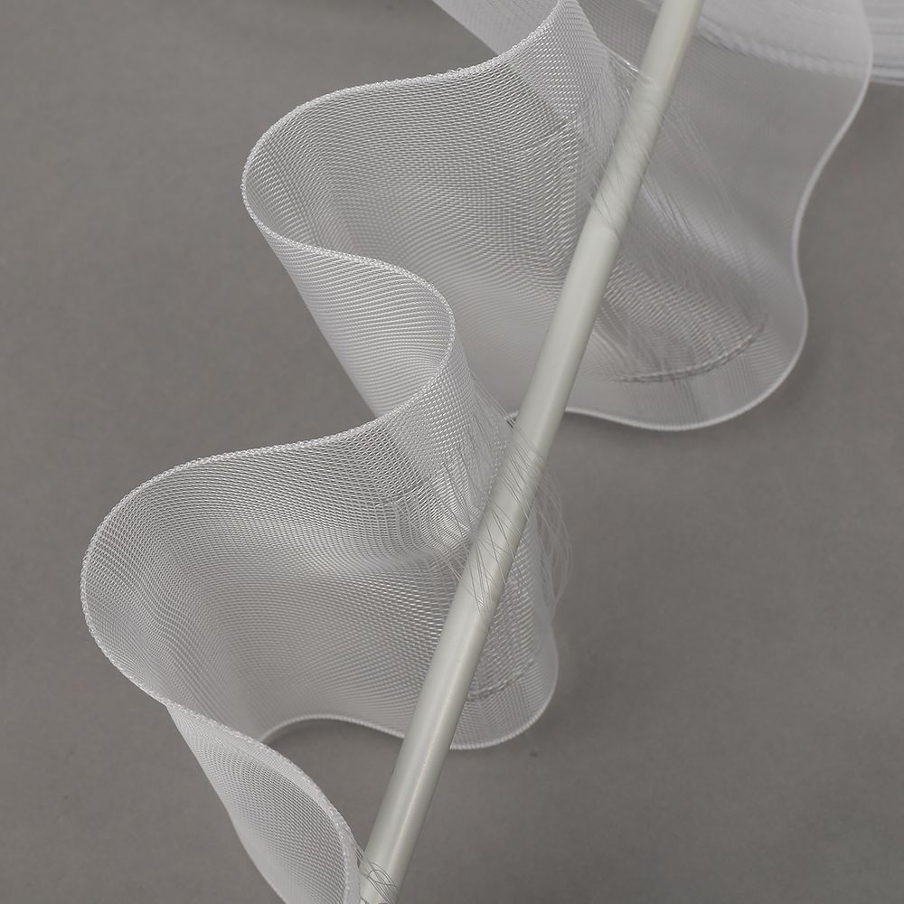 Лента (тесьма) шторная на карниз (труба) 120 мм / 50 метров, Caron, 1200 цв.прозрачный