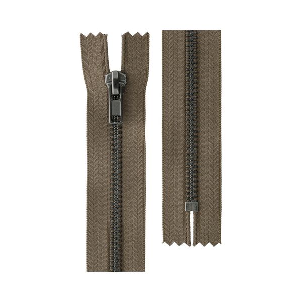 Молния металл Т5 (5 мм) 1 зам., н/раз., 16 см, оксид, 287 серо-коричневый, ZIP 5B Gamma, 10 шт