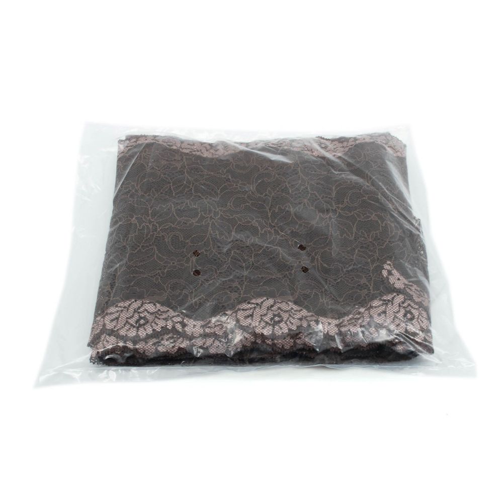 Кружево бельевое эластичное 235 мм / 10 м, коричневый