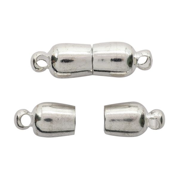 Замок магнитный, 12,3х6mm, 2 шт в упак, Астра, серебро