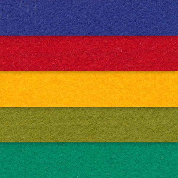 Фетр листовой жесткий 2.0 мм, 27х30 см, 5 шт, ассорти 2, Gamma FKR20-27/30