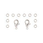 Набор фурнитуры для бижутерии 60 шт, 01 под серебро, Zlatka FMK-F03