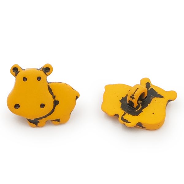 Пуговицы детские Бегемот (I0362-DWB) 28/1 (D31 оранжевый), 36 шт