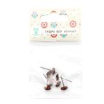 Глаза для кукол и игрушек 07 мм на метал. ножке, 8 шт, цв. коричневый