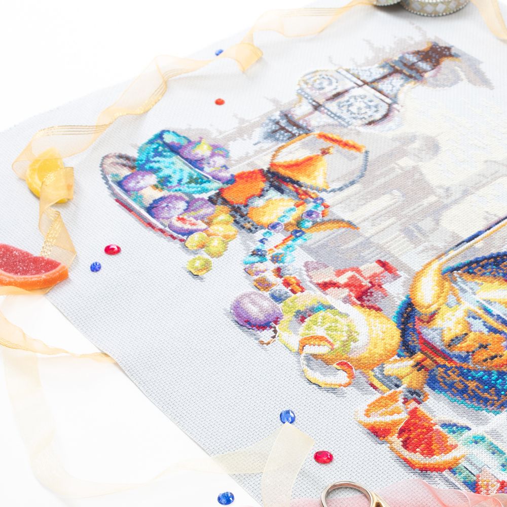 Набор для вышивания нитками Чудесная игла, Яркие краски Марокко 40х30 см