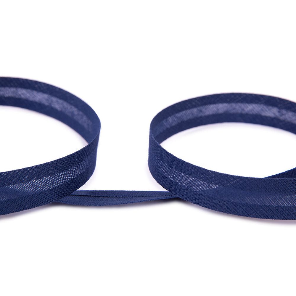 Косая бейка хлопковая 15 мм / 132±1 метра, 052 синий, Blitz BKE-15C