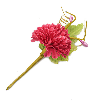 Цветы искусственные декоративные D4x2.5xH12см, 1шт, Астра, F118 фуксия