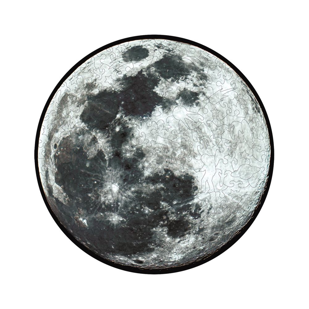 Пазл фигурный деревянный 158 элементов, PZLF-022 Спутник Луна, Фрея