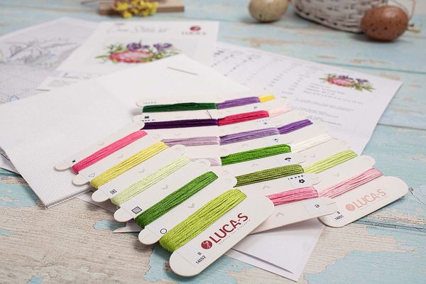 Набор для вышивания нитками Luca-S, Пасхальное Яйцо 17х14 см