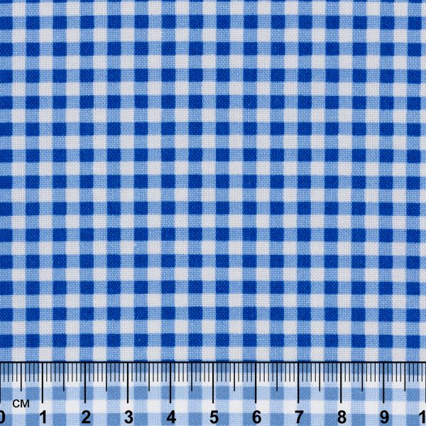 Ткань для пэчворка Peppy Бабушкин сундучок, отрез 50х55 см, 140 г/м², БС-50 клетка синий, Peppy