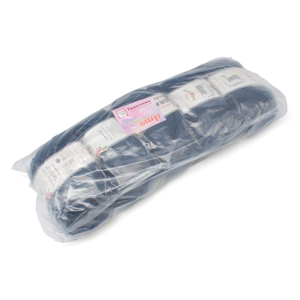 Пряжа Троицкая Lana Grace Grande / уп.5 мот. по 100 г, 65 м, 3605 синий /TOS/