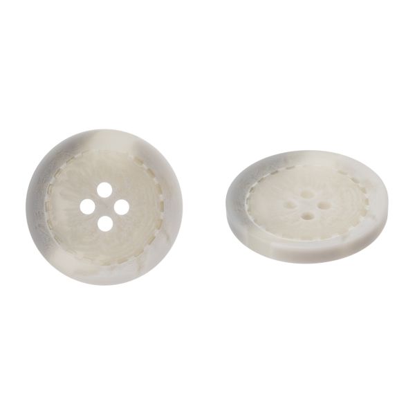 Пуговица 4 прокола 40L=28 мм матовый, пластик, col.B св. серый, CB_Р9-38, 36 шт