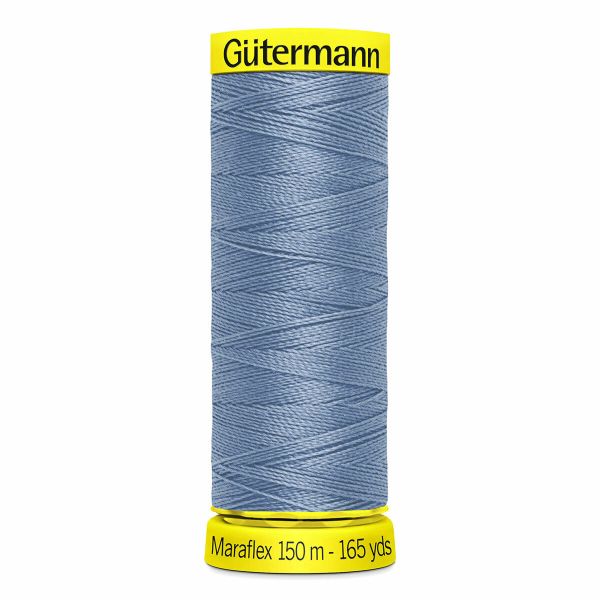 Нитки для трикотажа Gutermann Maraflex, 150м, 143 серо-голубой, 5 катушек