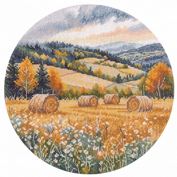 Набор для вышивания нитками Овен 1722, Эхо уходящего лета 20х20 см