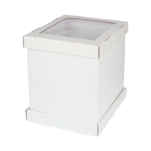 Кондитерская коробка для торта с 1 окном 24х24х30 см, S-Chief BFC-002