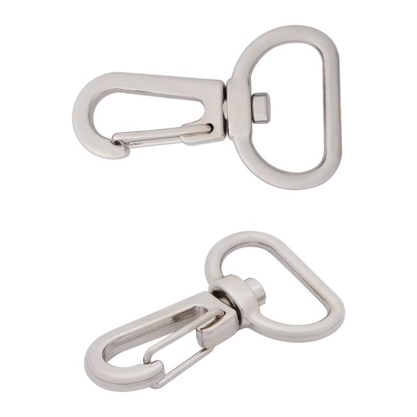 Карабин металл 19.0 мм (42х26 мм), никель, 10 шт