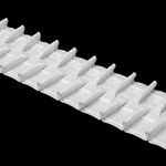 Лента (тесьма) шторная: сборка буфы (1:2) 100 мм / 50 метров, 4368, белый, OZ-IS 4368 P