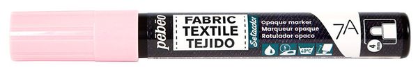 Маркер для темных и светлых тканей 7A Opaque 4 мм, перо круглое, 6 шт, 804452 Пастельный розовый, Pebeo