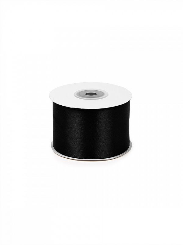 Лента атласная 1-сторонняя 50.0 мм / 22.5±1 метра, 3173 черный, Magic4Hobby