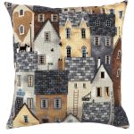Набор для вышивания нитками Panna PD-7452, Подушка. Крыши, 40х40 см