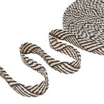 Стропа (ременная лента) 35 мм / 45.72 метра, [23.33 г/пог.м], с принтом, ZH856 бежевый/черный, 3Al295