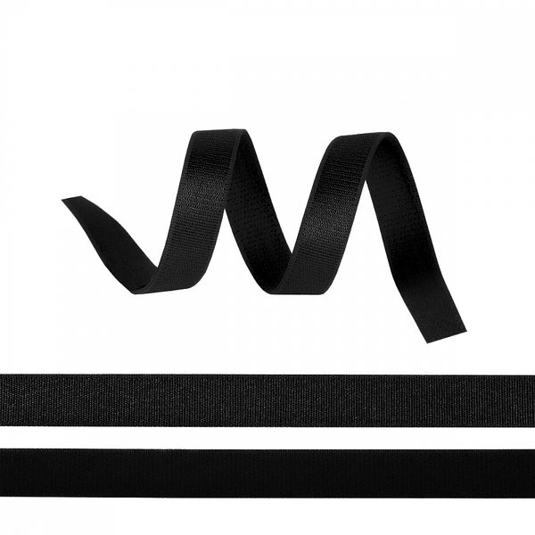 Резинка бельевая (бретелечная) матовая 10.0 мм / 1000 метров, RBB10 черный F322