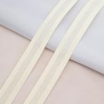 Косая бейка хлопковая 20 мм / 132±1 метра, 004 молочный, 6112-0009