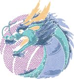 Алмазная (кристальная) мозаика Фрея, постер Китайский дракон, 30х30 см