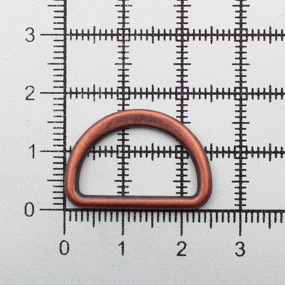 Полукольцо литое металл внутр. 20 мм (внешн. 25х17 мм), плоское, 20 шт, медь ГР, 53013