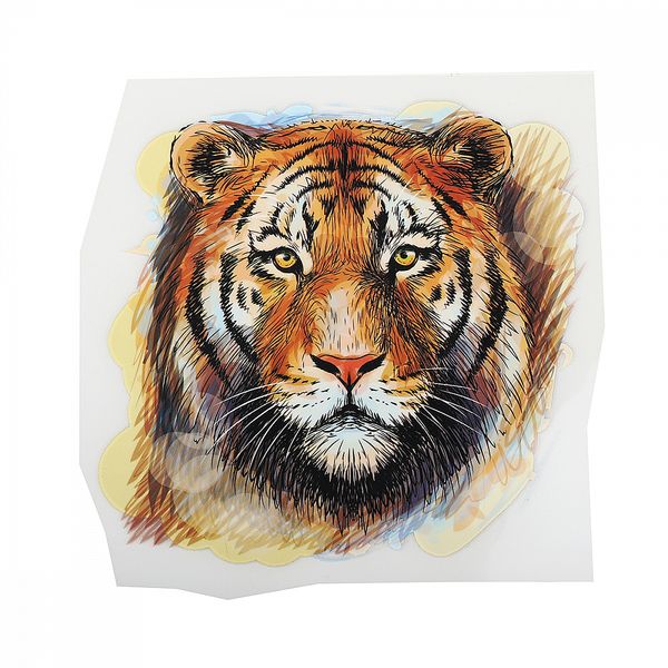 Термотрансфер арт.1235 Тигр 12,5х12см, уп.10 шт