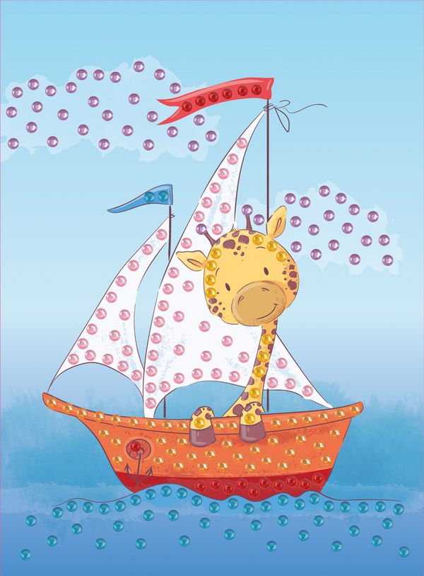 Мозаика 19.5х26.5 см, №24 Приключения жирафика, Hobbius MDS-05