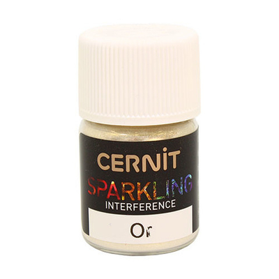 Мика-порошок, слюда Interference/проявляющийся "Sparkling Powder" 5 гр. Cernit, 050 or/золото