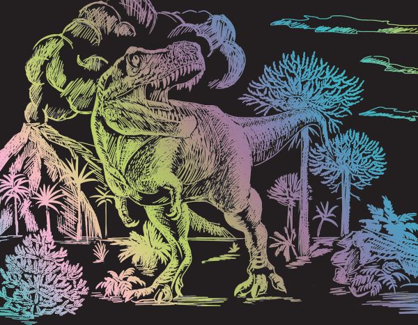 Набор для творчества Гравюра 20х25.5 см, №31 Динозавр (мульти), Hobbius SGHK