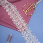 Кружево гипюр (плетёное) 75 мм / 13.7 метров, белый, 3AR1300