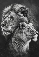 Пазл 500 элементов, Лев и львица, Фрея PZL-500/60