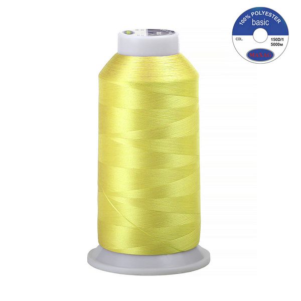Нитки швейные текстурированные Max, 150D/1, 5000 м, 90г, 121 желтый