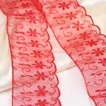 Кружево капроновое 65 мм / 13.7 м, 30011 цв.026 красный, Kruzhevo