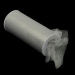 Фатин на шпульке средней жесткости блестящий 150 мм / 22.86 метра, TBY.MSS.170.18, цв.18 серый