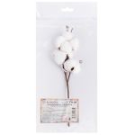 Декоративные элементы, 5 шт, 33 см, 01 веточка хлопка, Blumentag CTW-05