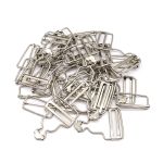 Застежка для комбинезона 40 мм, ушко 62х44 мм, 20 шт, никель